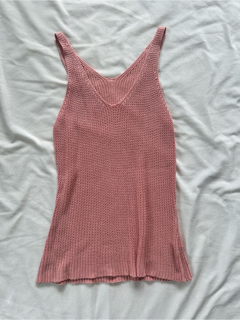 Women’s Knit V-Neck Tank Top - Dusty Rose